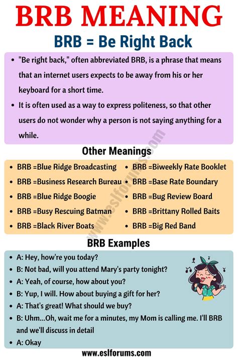 what does brb mean.